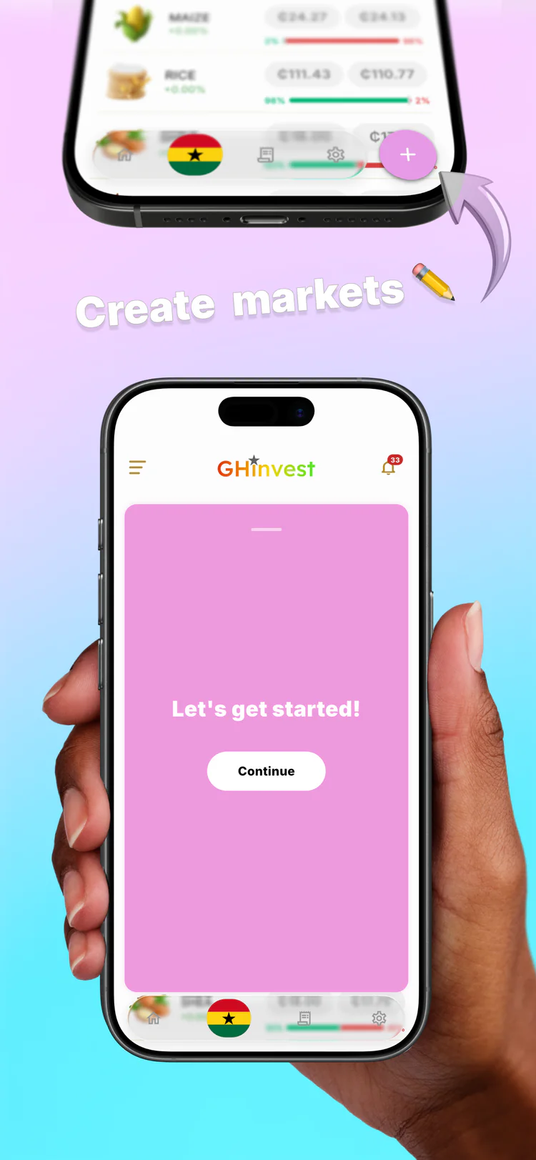 Create a prediction market in GHInvest